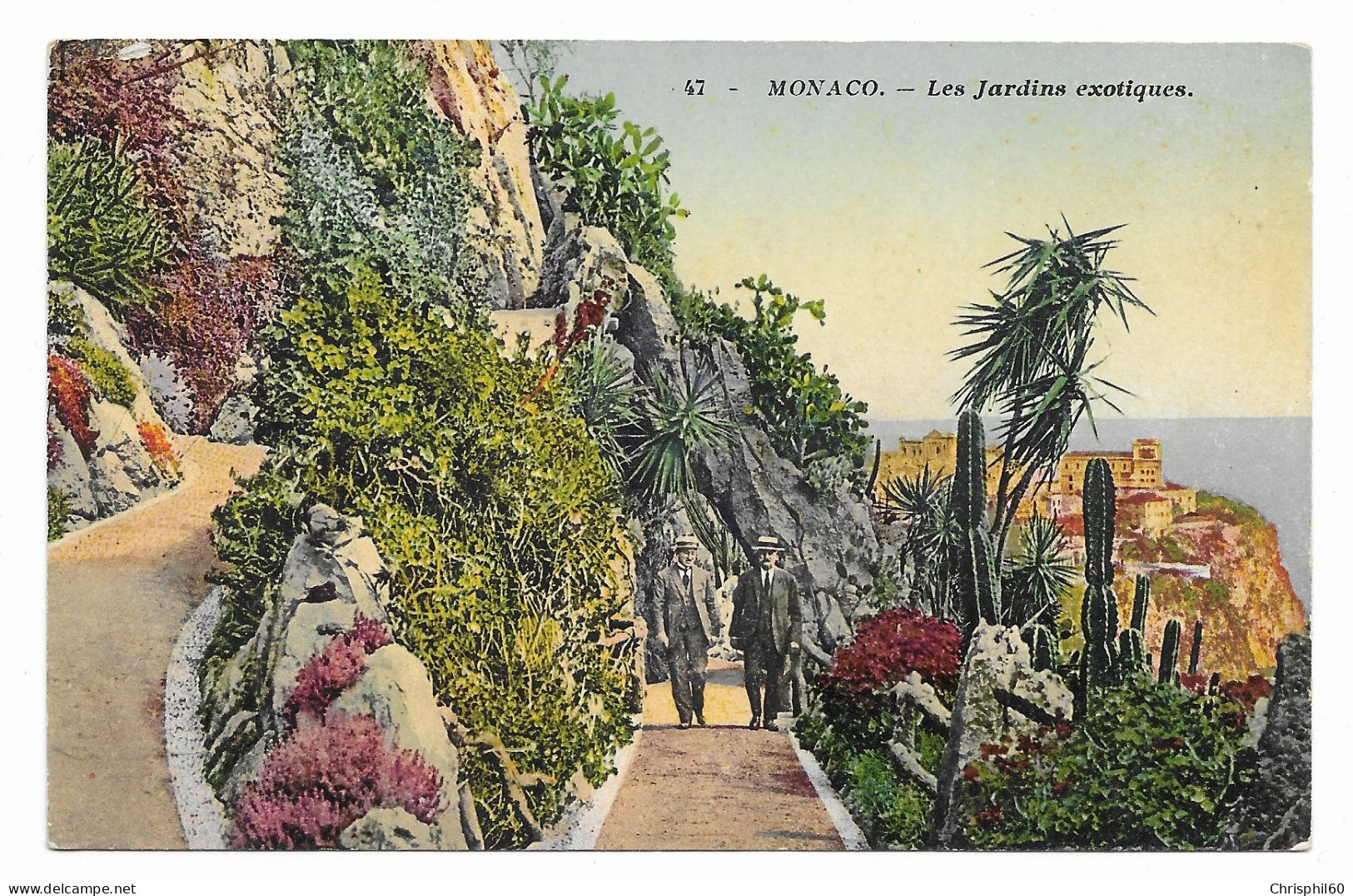CPA - MONACO - Les Jardins Exotiques - 2 Hommes Se Promenant - N° 47 - Edit. Lemaitre - - Exotic Garden