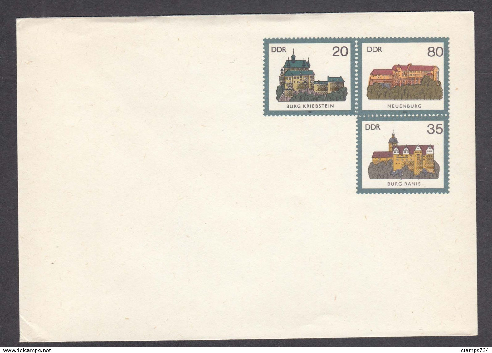 DDR 13/1984 - Castles, Post. Stationery (cover), Mint - Briefomslagen - Ongebruikt