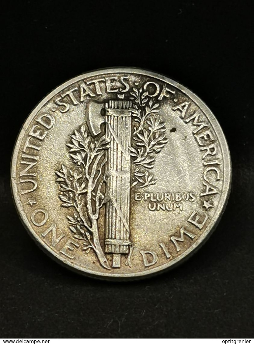 1 MERCURY DIME ARGENT 1945 PHILADELPHIE USA / SILVER 10 CENTS - 1916-1945: Mercury