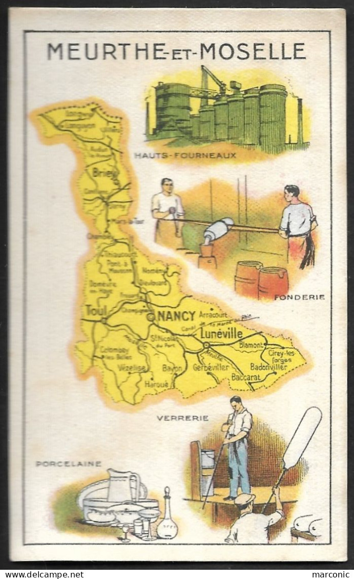 Département  MEURTHE Et MOSELLE, Carte Géographique, Chromo Publicitaire Pastille SALMON - Lorraine