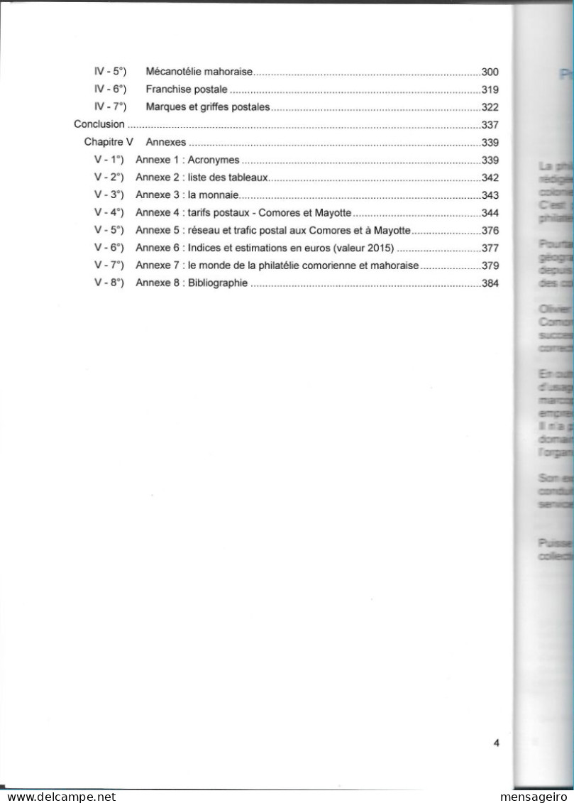 (LIV) COMORES INDEPENDANTES – MAYOTTE – HISTOIRE POSTALE ET PHILATELIE 1975-2015 – OLIVIER BERGOSSI – 2016 - Filatelia E Storia Postale