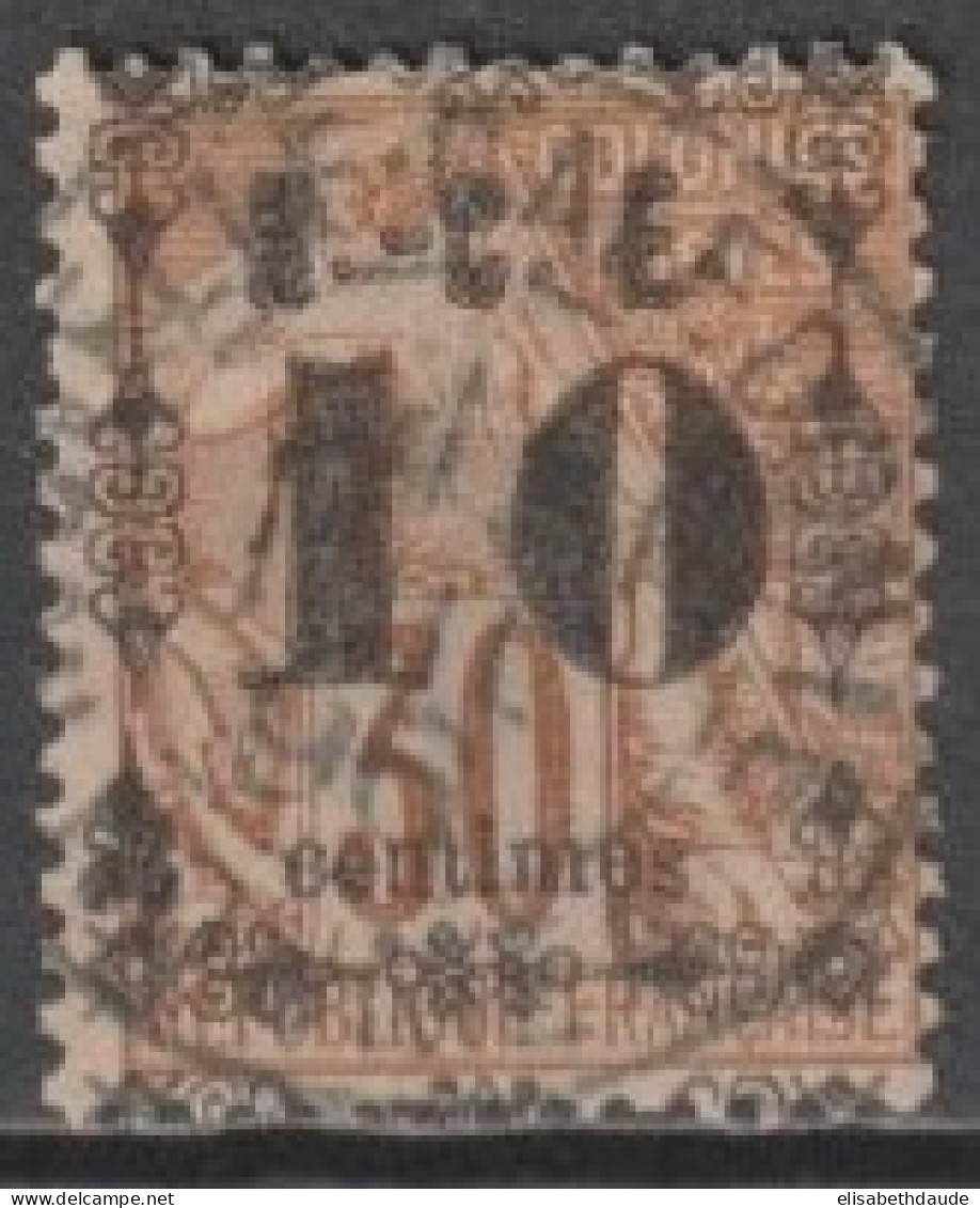 NOUVELLE CALEDONIE - 1891 - YVERT N°12 OBLITERE - COTE = 30 EUR - Used Stamps