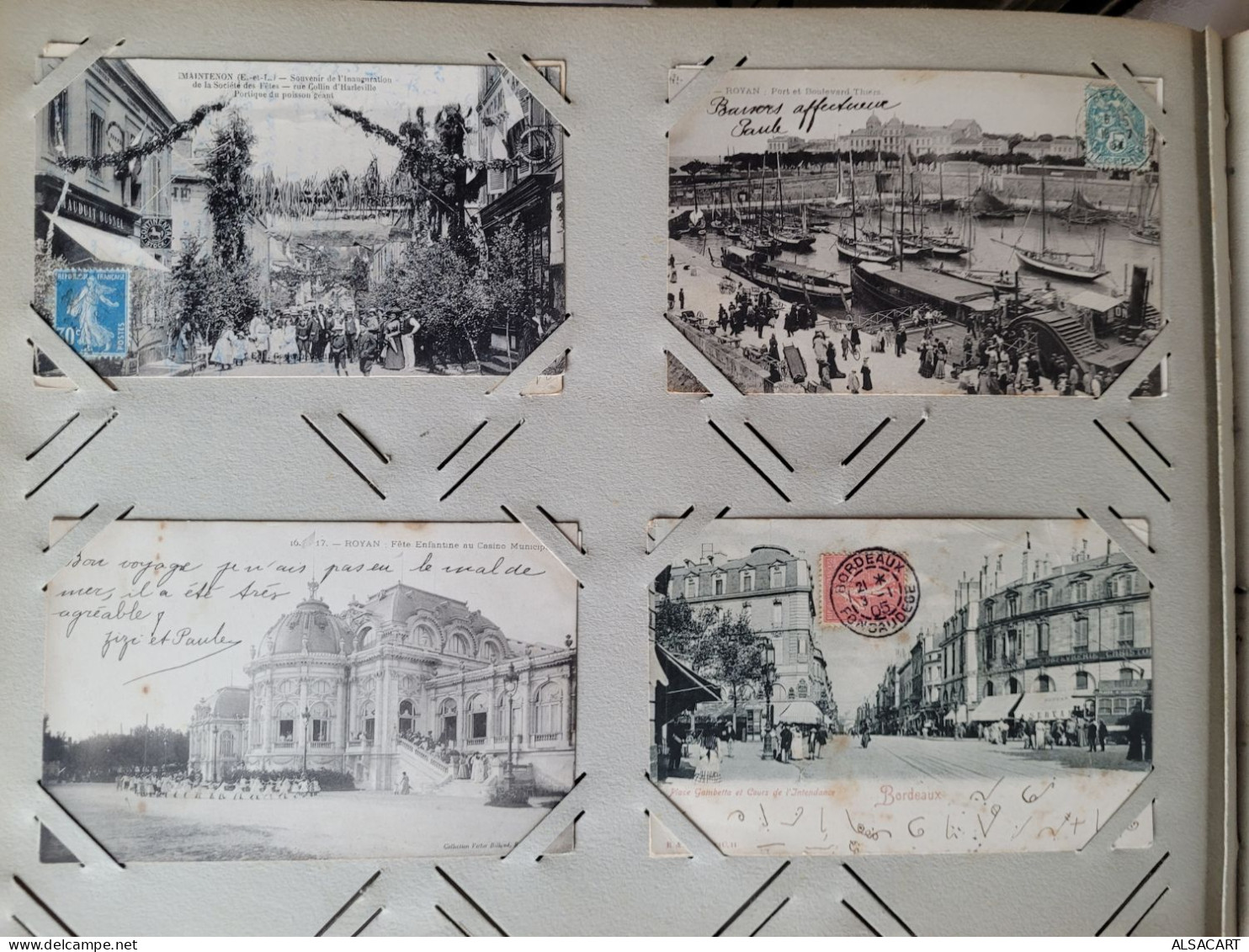 album  environs 250 cartes postales écrite divers france aves des belles animations