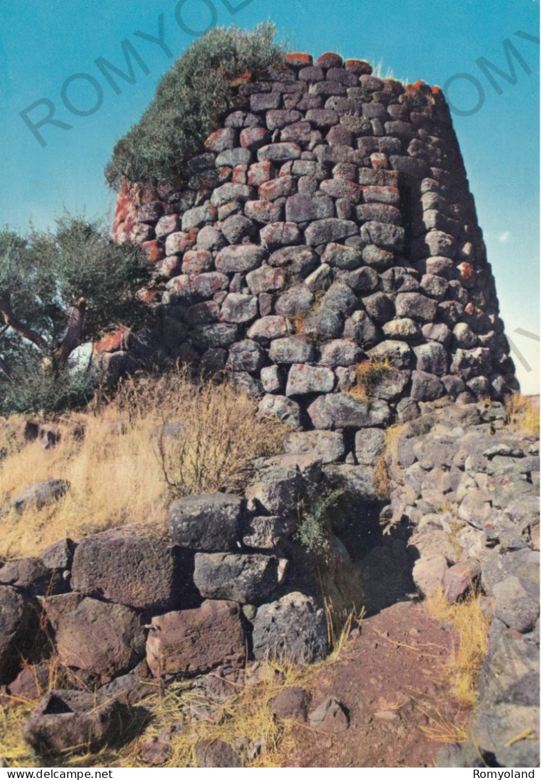 CARTOLINA  B9 SANTULUSSURGIU,ORISTANO,SARDEGNA-"CIVILTA NURAGICA (sec.XV-VI)"-NURAGHE PIRICU-STORIA,MEMORIA,VIAGGIATA - Oristano