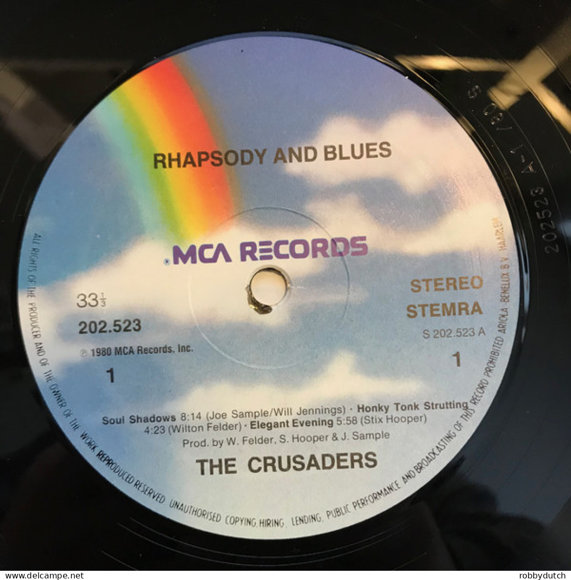 * LP *  The CRUSADERS - RHAPSODY AND BLUES (Holland 1980 EX-) - Jazz