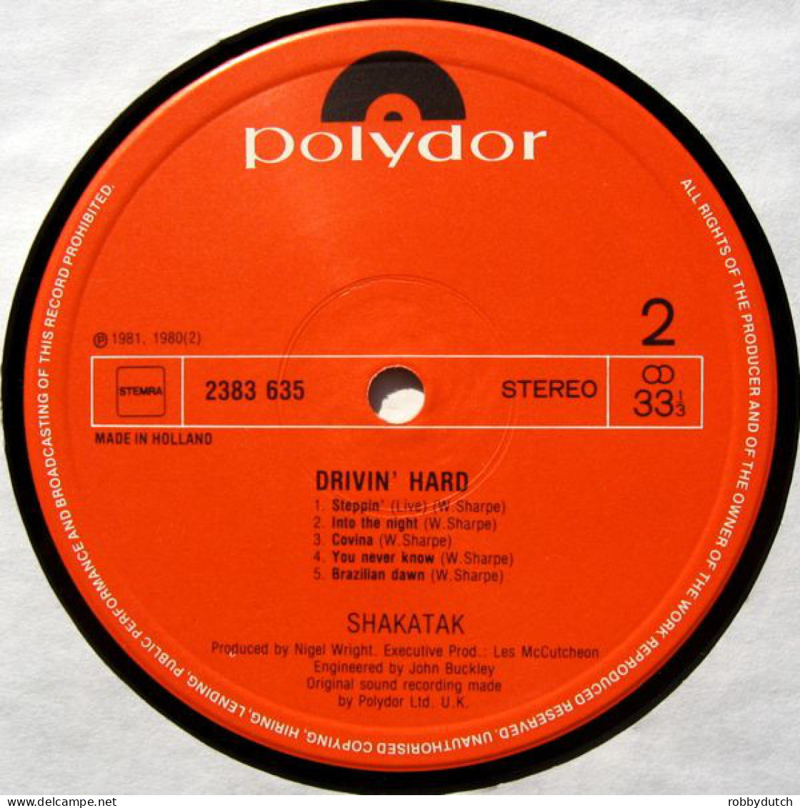 * LP *  SHAKATAK - DRIVIN'  HARD (Holland 1981 EX-) - Jazz