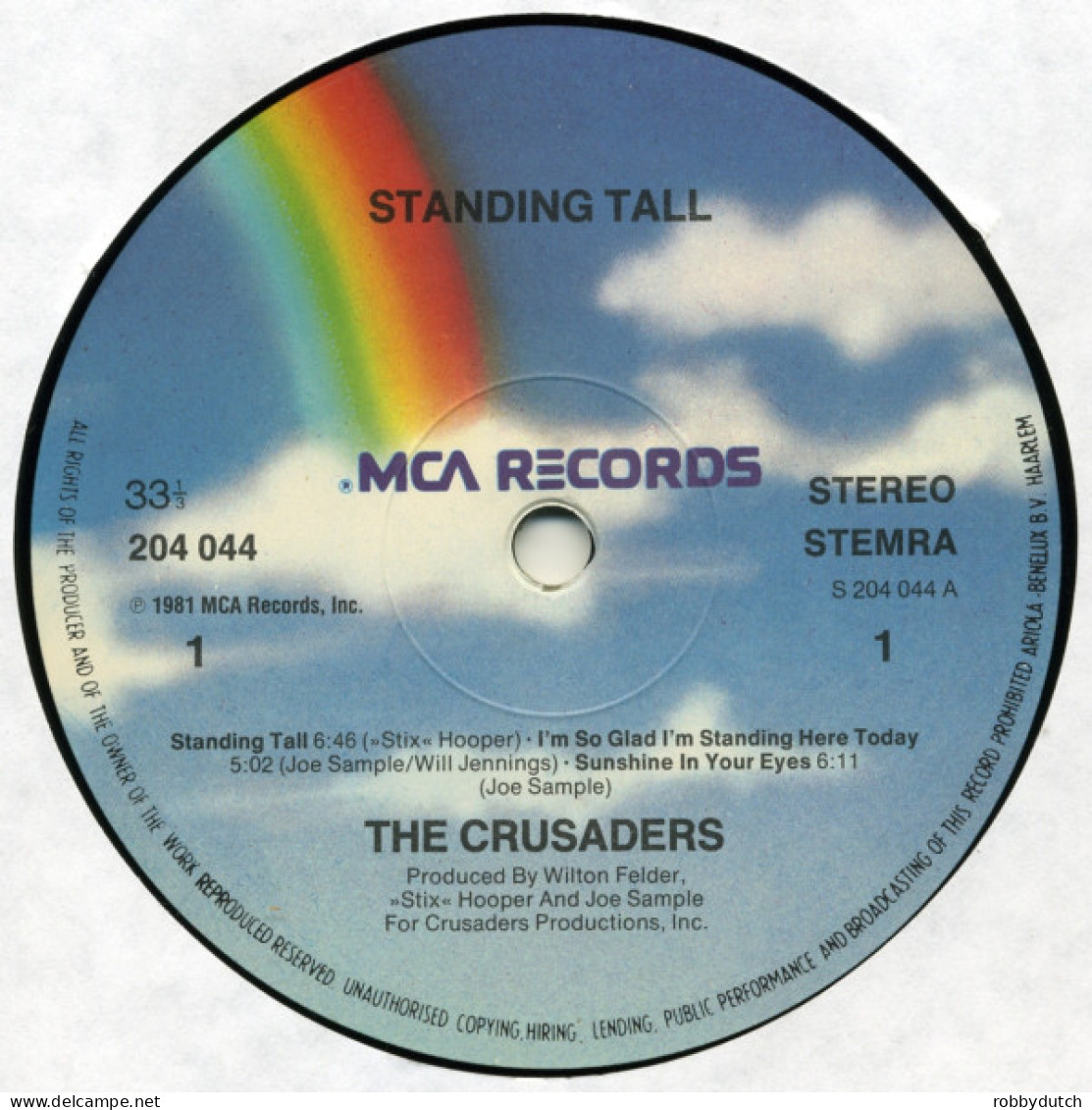 * LP *  CRUSADERS - STANDING TALL (Holland 1981 EX-) - Soul - R&B