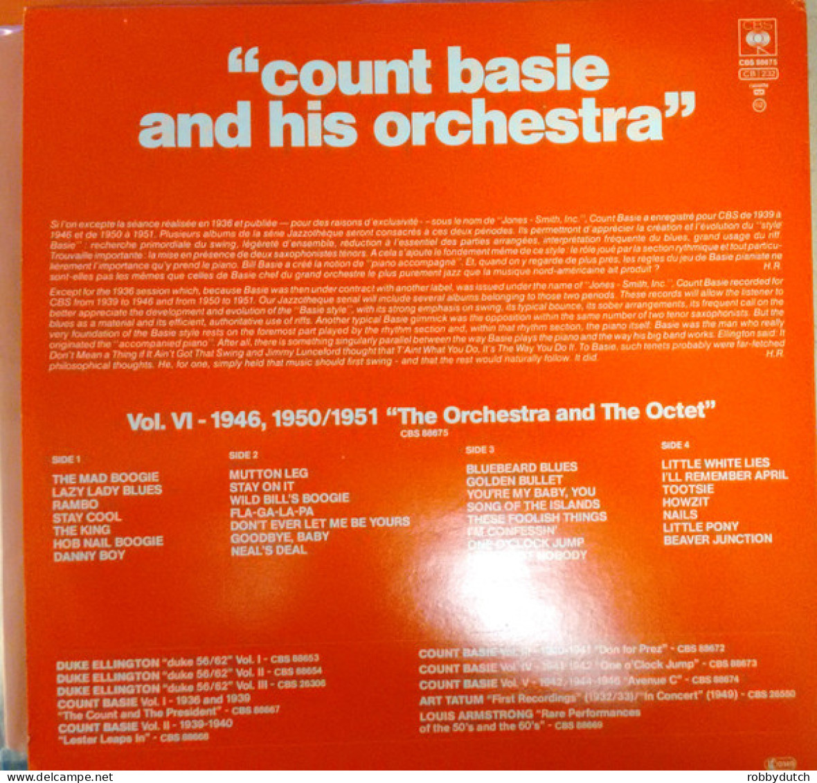 * 2LP *  COUNT BASIE - Vol. VI - 1946, 1950/1951: THE ORCHESTRA AND THE OCTET - Jazz