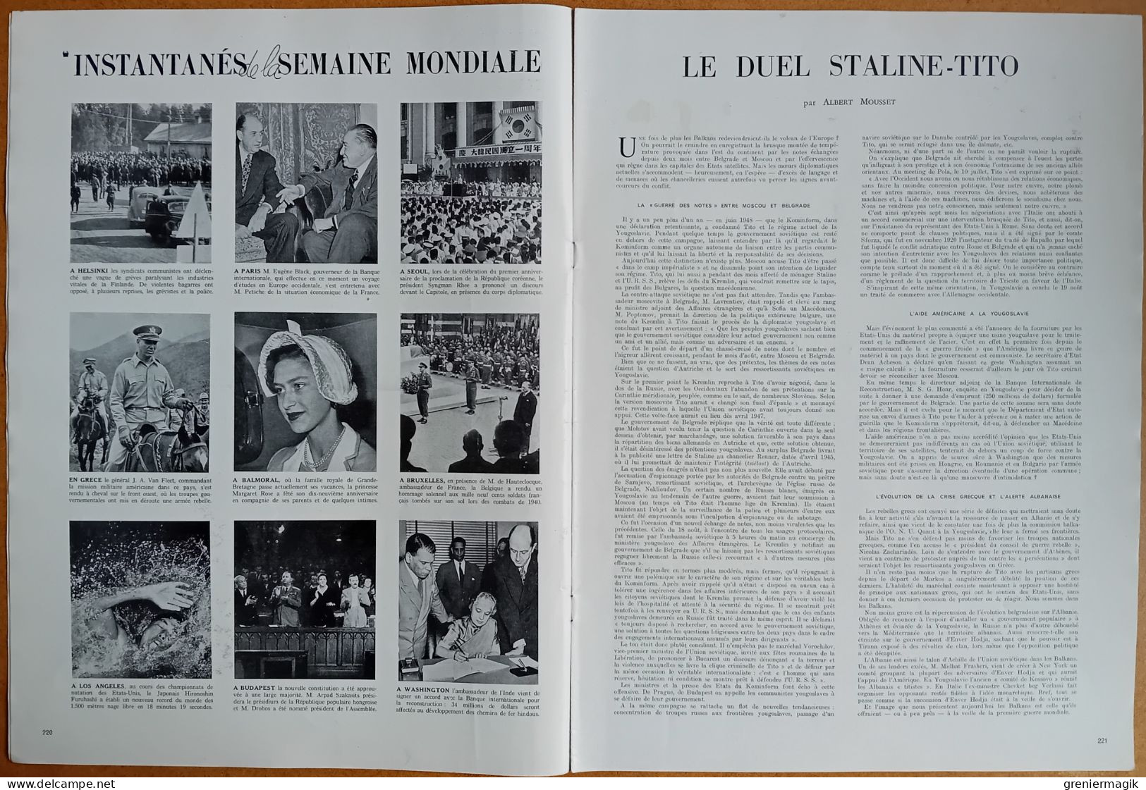 France Illustration N°203 03/09/1949 Duel Staline-Tito/Chine Route De Canton/Barcelone Courses De Taureaux/Norvège/Lot - Testi Generali