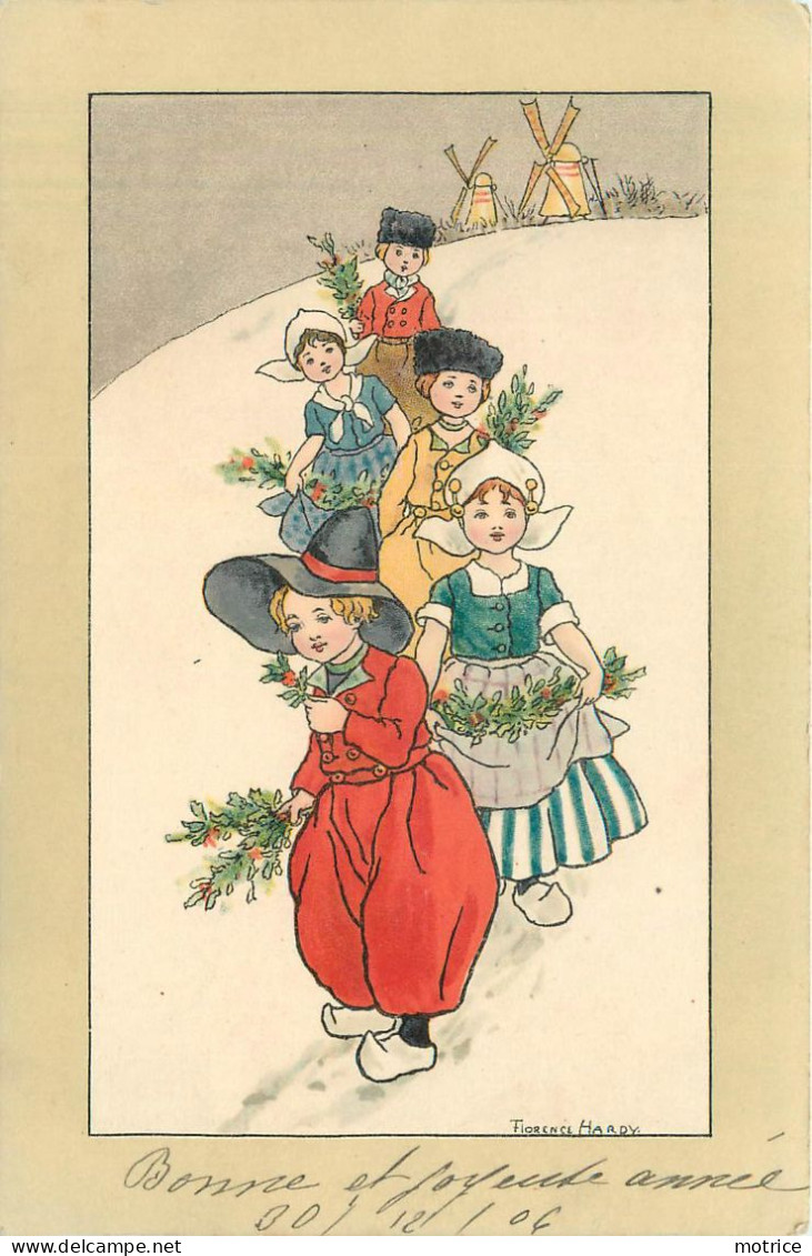 HARDY Florence (illustrateur) - Enfants Hollandais, Nouvel An, Moulins. - Hardy, Florence