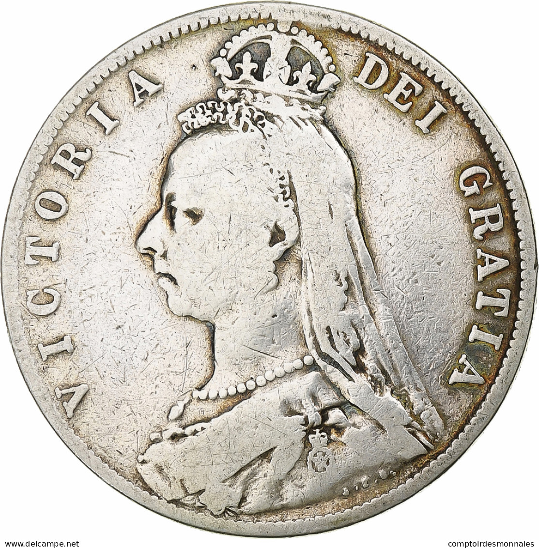 Monnaie, Grande-Bretagne, Victoria, 1/2 Crown, 1892, Londres, TB, Argent, KM:764 - K. 1/2 Crown