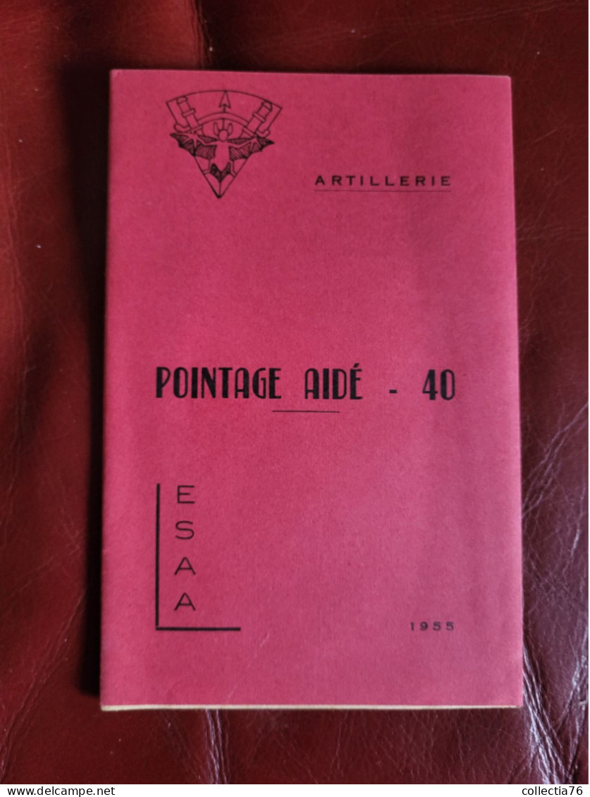 MILITARIA LOT DE 2 DOCUMENTS LIVRETS ESAA PROJECTION UTM PROJECTION AIDE 1955 - Francese