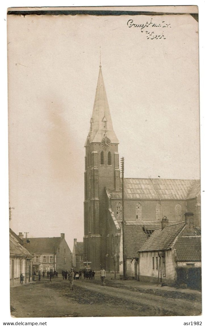 Kruishoutem : Fotokaart 1919 : De Kerk . - Kruishoutem