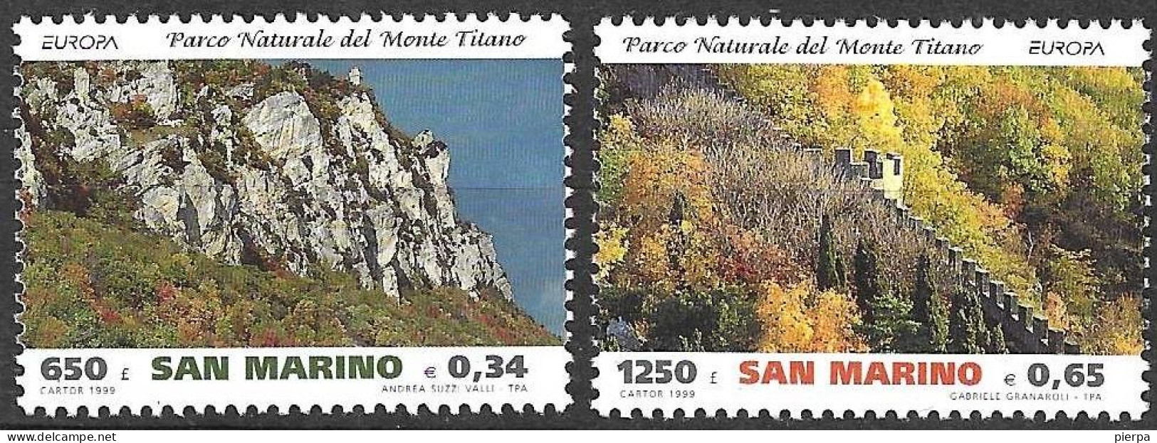 SAN MARINO - 1999 - EUROPA - SERIE 2 VALORI - NUOVA MNH** ( YVERT 1625\6- MICHEL 1832\3  - SS 1677\8) - Neufs