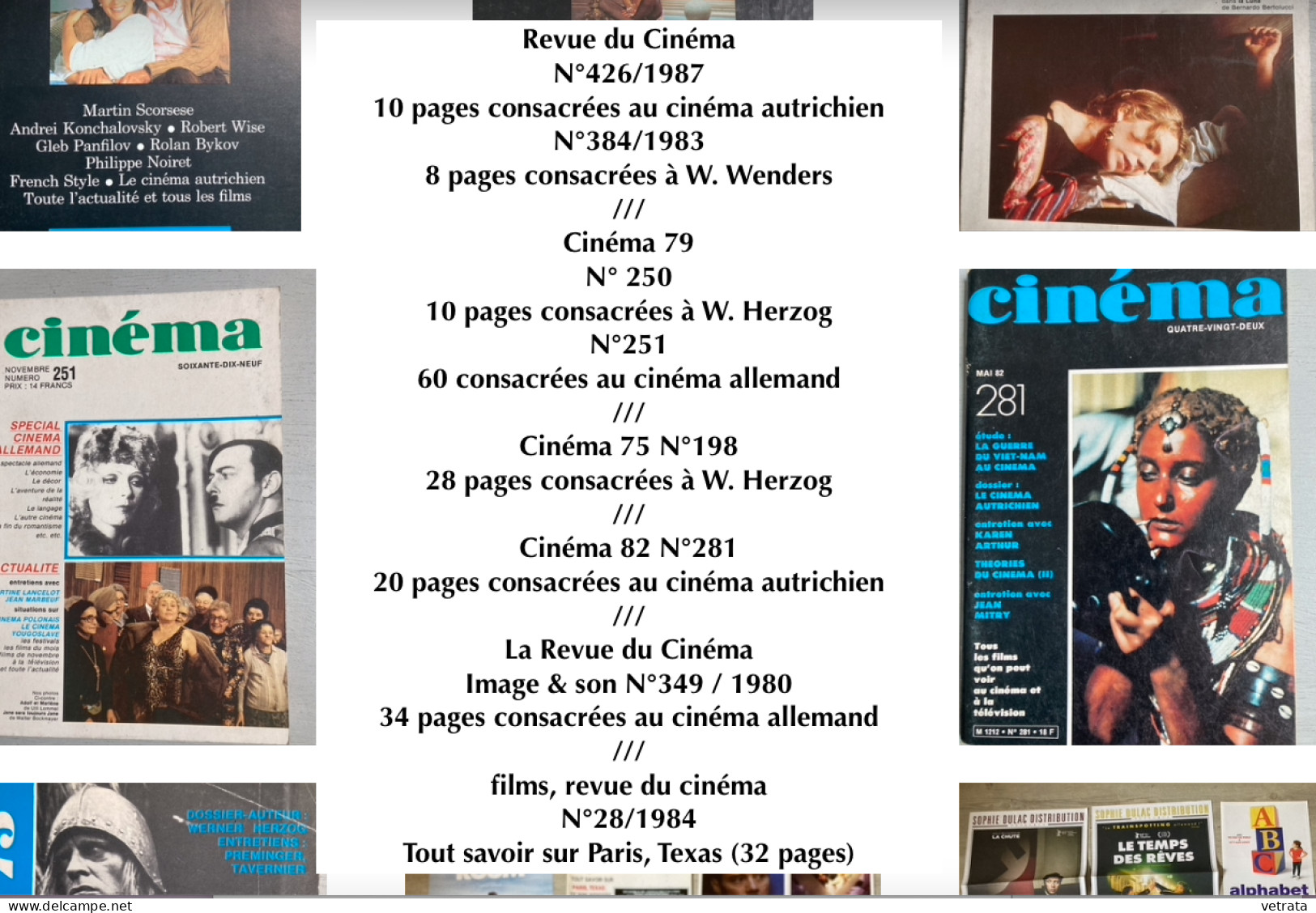 Cinéma Allemand & Autrichien : 8 Revues / 2 encarts Cinéma de Libération / 13 Plaquettes & 3 Cartes