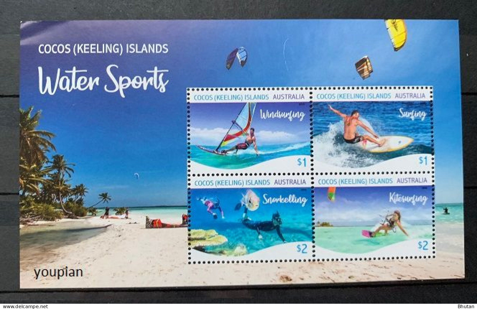 Cocos (Keeling) Islands 2019, Water Sports, MNH S/S - Islas Cocos (Keeling)