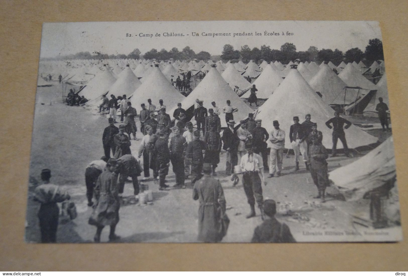 Superbe Ancienne Carte Camp De Chalon 1914,pour Collection - War 1914-18
