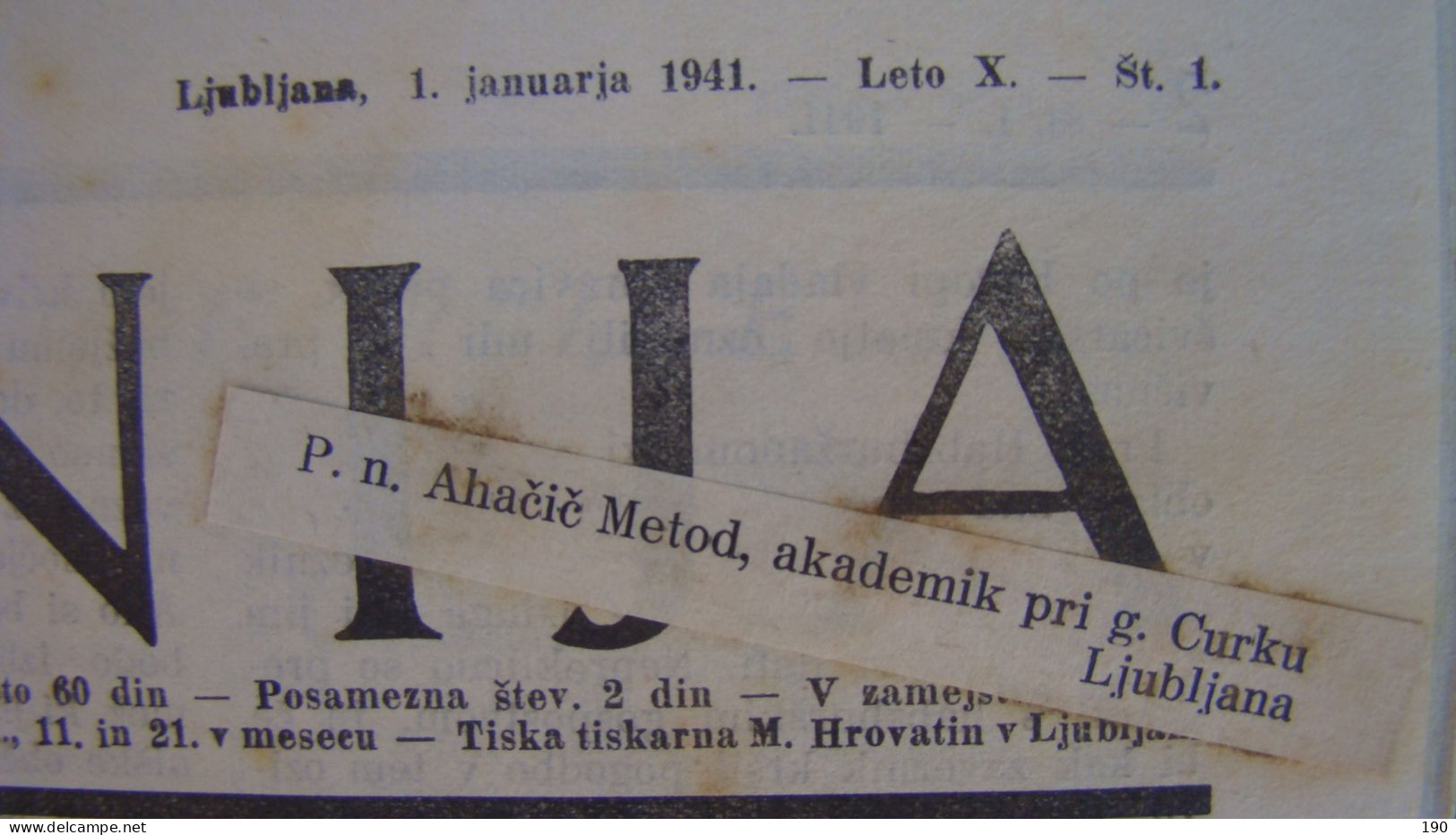 NEWSPAPER SLOVENIJA - Slav Languages