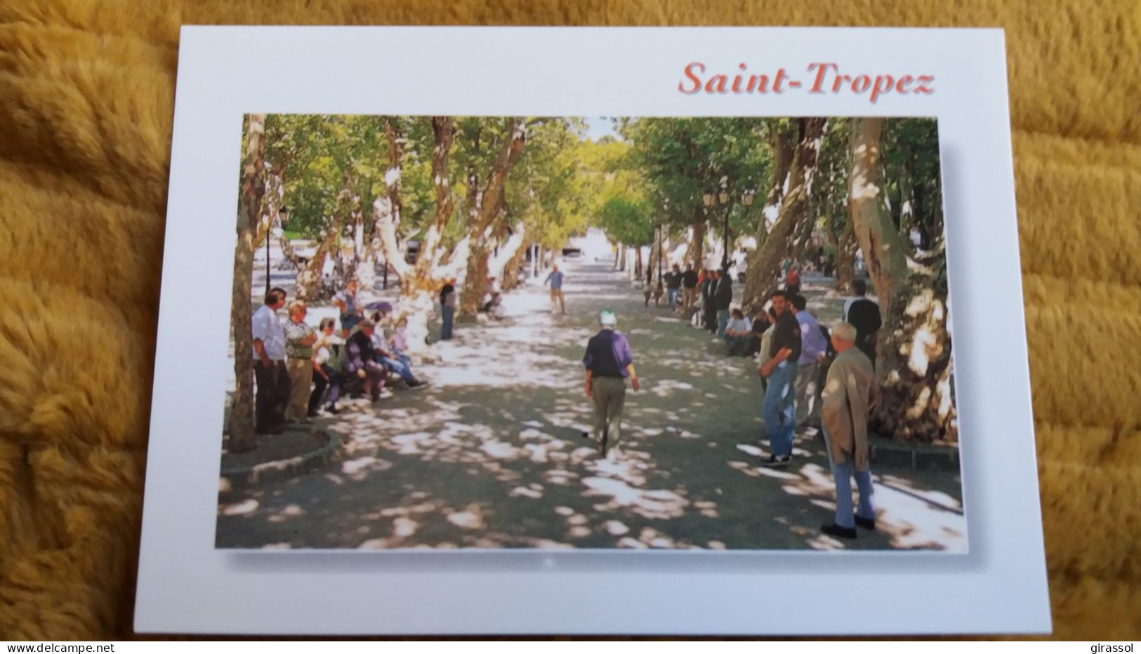 CPM SAINT TROPEZ VAR BOULISTES PETANQUE PLACE DES LICES ED S M D CIM PHOTO PALOMBA - Bowls