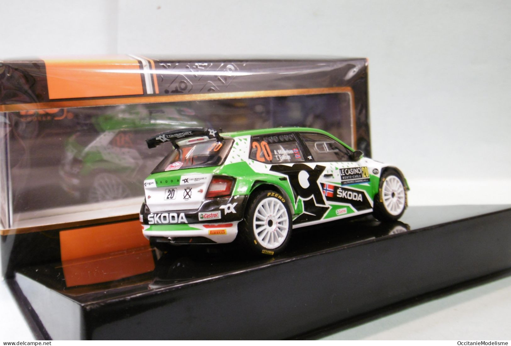 Ixo - SKODA FABIA RALLY2 EVO #20 Rallye Monte-Carlo 2022 Mikkelsen - Eriksen Réf. RAM839 NBO Neuf 1/43 - Ixo