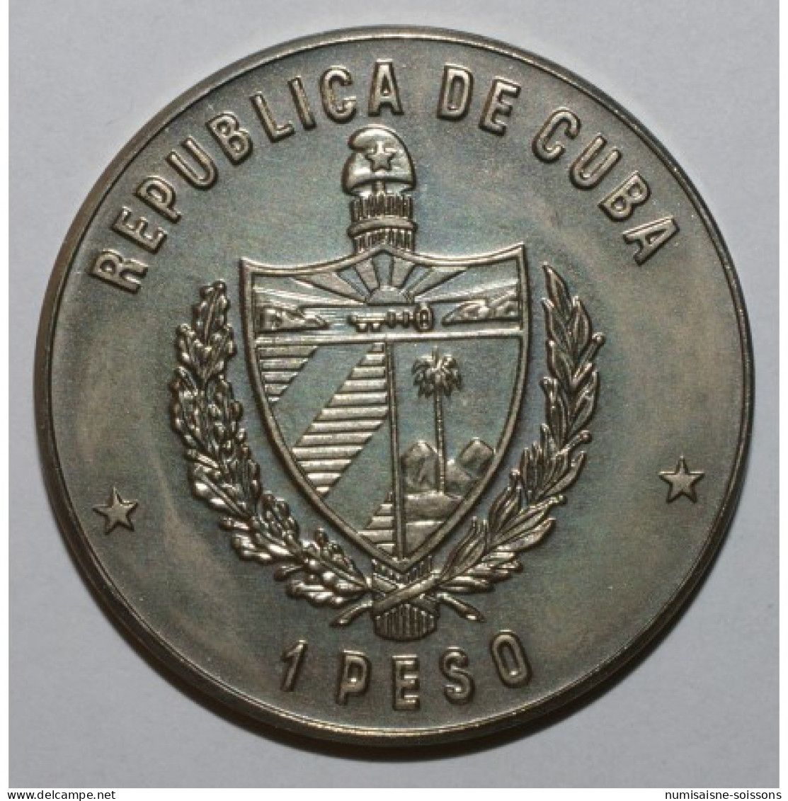 CUBA - KM 272 - 1 PESO 1989 - Liberté Egalité Fraternité - FLEUR DE COIN - Cuba