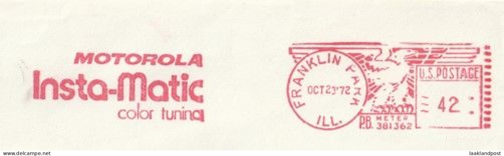 Cover USA VIA AIR MAIL Meter  Metorola Insta-Matic Colar Lumica, Franklin 23-10-1972 - Sonstige (Luft)