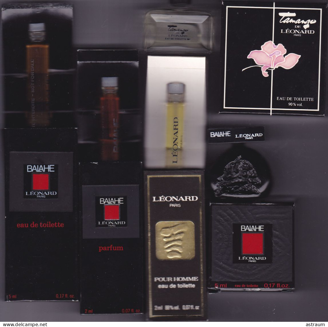 Lot De 5 Miniature De Parfum - Leonard - Balahé , Tamango  - 4 Eau De Parfum / 1 Parfum - Pleine Avec Boite - Miniatures Femmes (avec Boite)