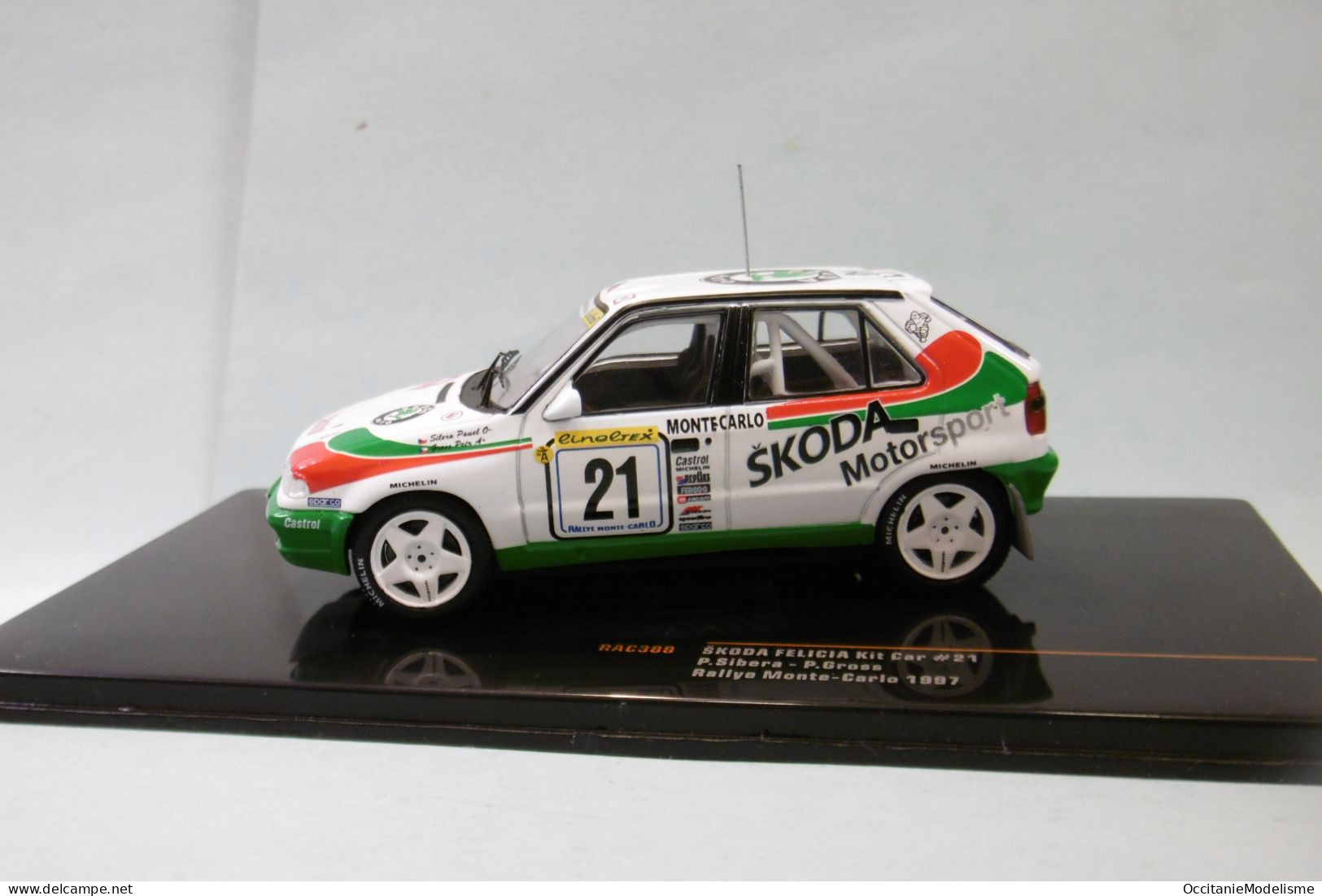 Ixo - SKODA FELICIA KIT CAR #21 Rallye Monte-Carlo 1997 Sibera - Gross Réf. RAC388 NBO Neuf 1/43 - Ixo