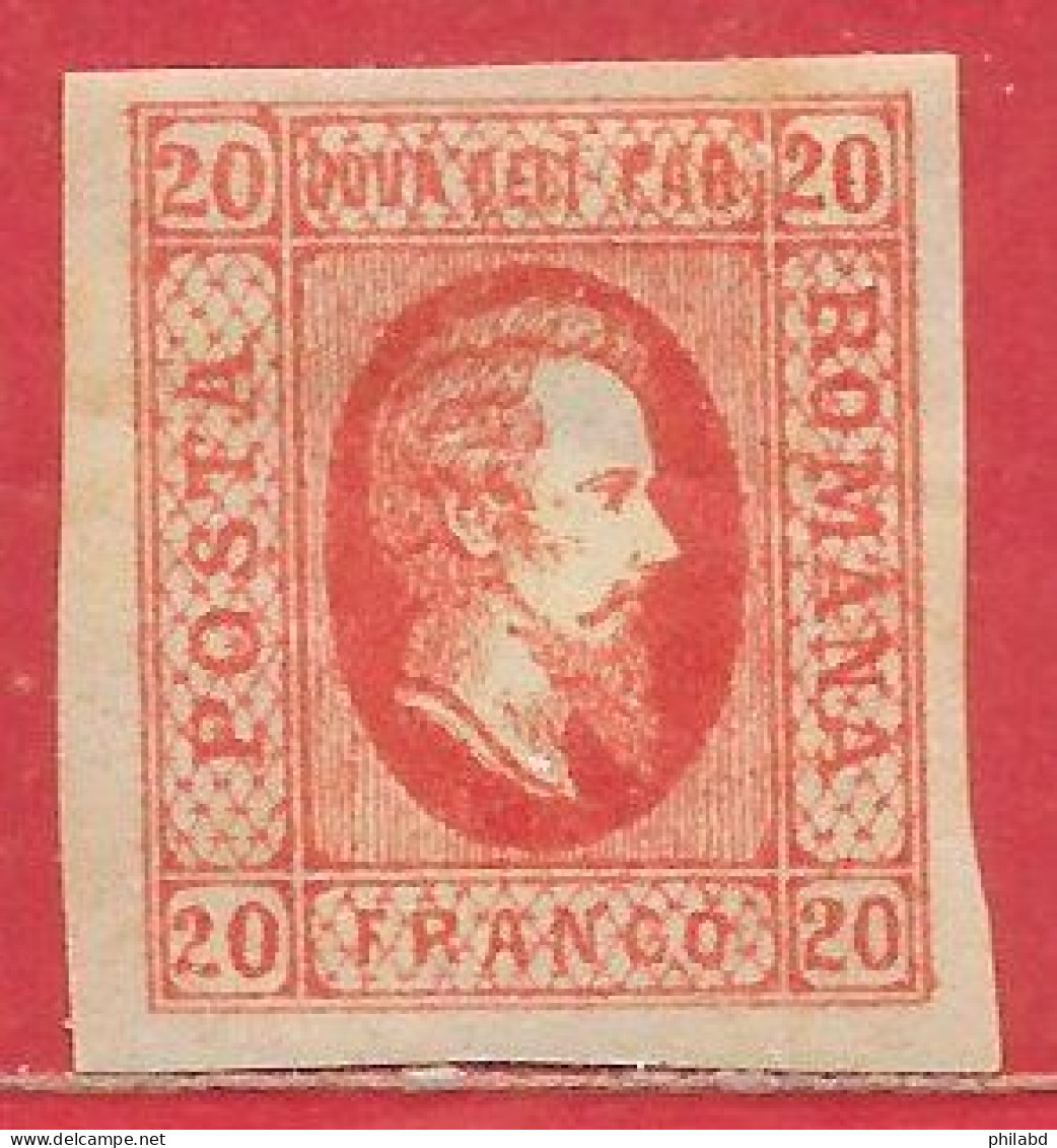 Roumanie N°13 20p Carmin 1865 * - 1858-1880 Moldavia & Principato