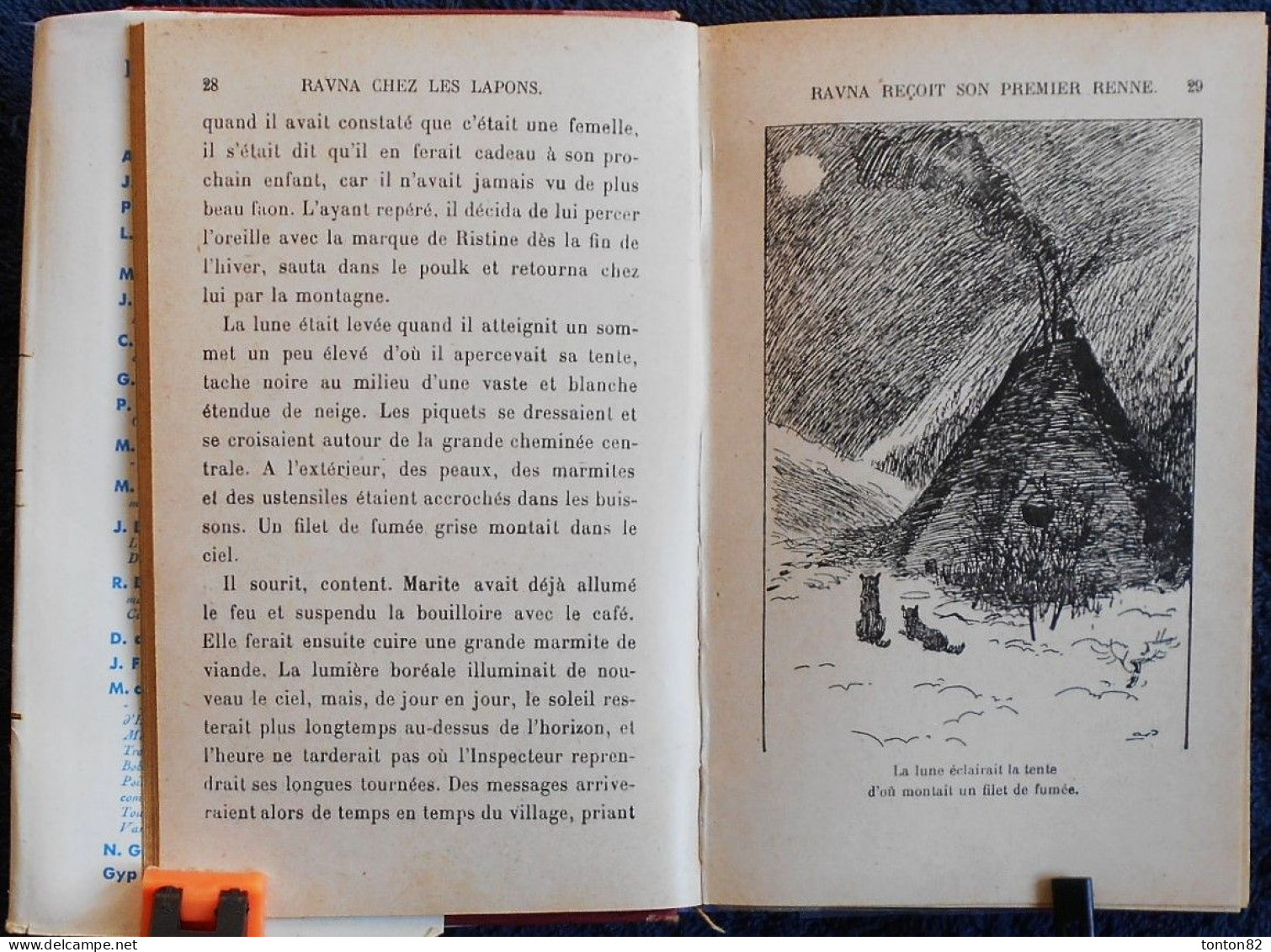 Estrid Ott - RAVNA Chez Les Lapons Bibliothèque Rose Illustrée - ( Avec Jaquette  ) - ( 1953 ) . - Biblioteca Rosa