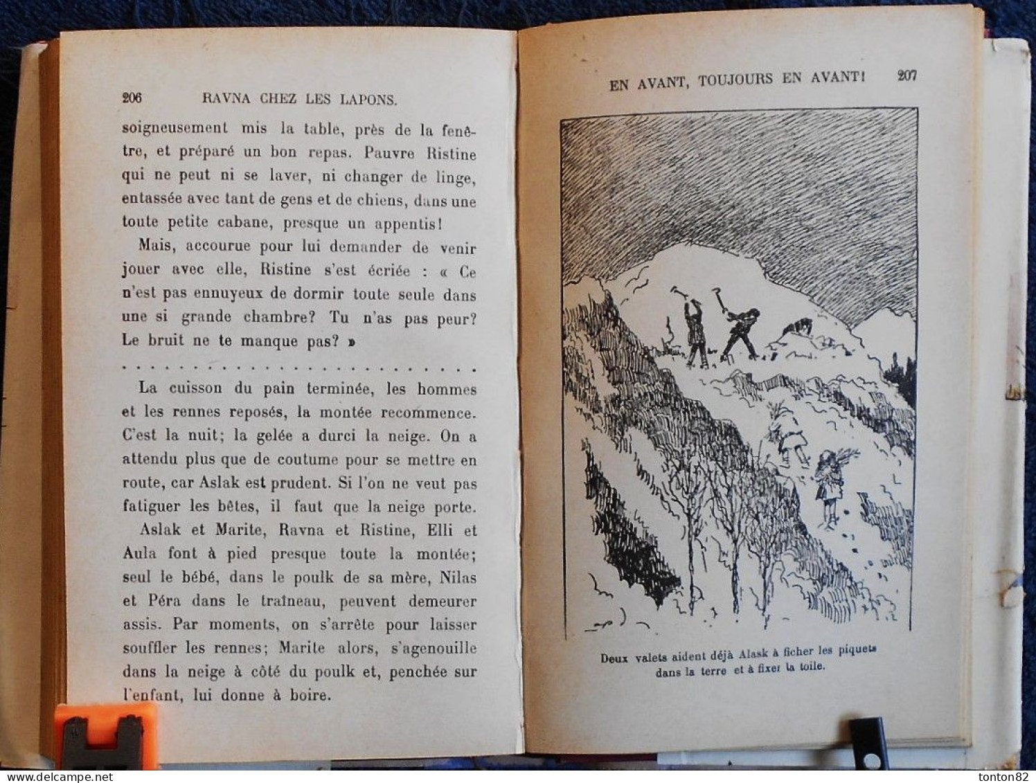 Estrid Ott - RAVNA chez les Lapons Bibliothèque Rose Illustrée - ( Avec Jaquette  ) - ( 1953 ) .