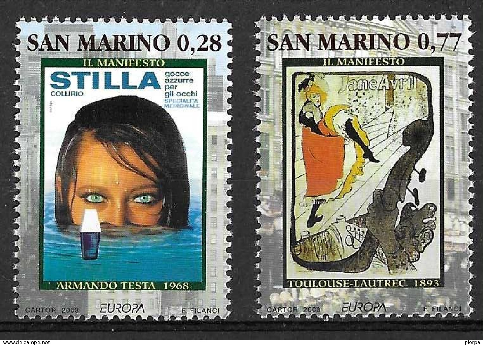 SAN MARINO - 2003 - EUROPA - SERIE 2 VALORI - NUOVA MNH** ( YVERT 1878/9- MICHEL 2085\6  - SS 1927\8) - Neufs