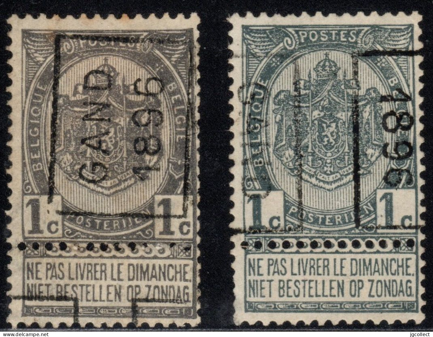 Preo's (53) "GAND 1896" OCVB 52 A+B - Rollo De Sellos 1894-99