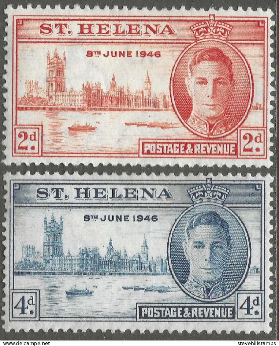 St Helena. 1946 Victory. MH Complete Set. SG 141-142 - Saint Helena Island