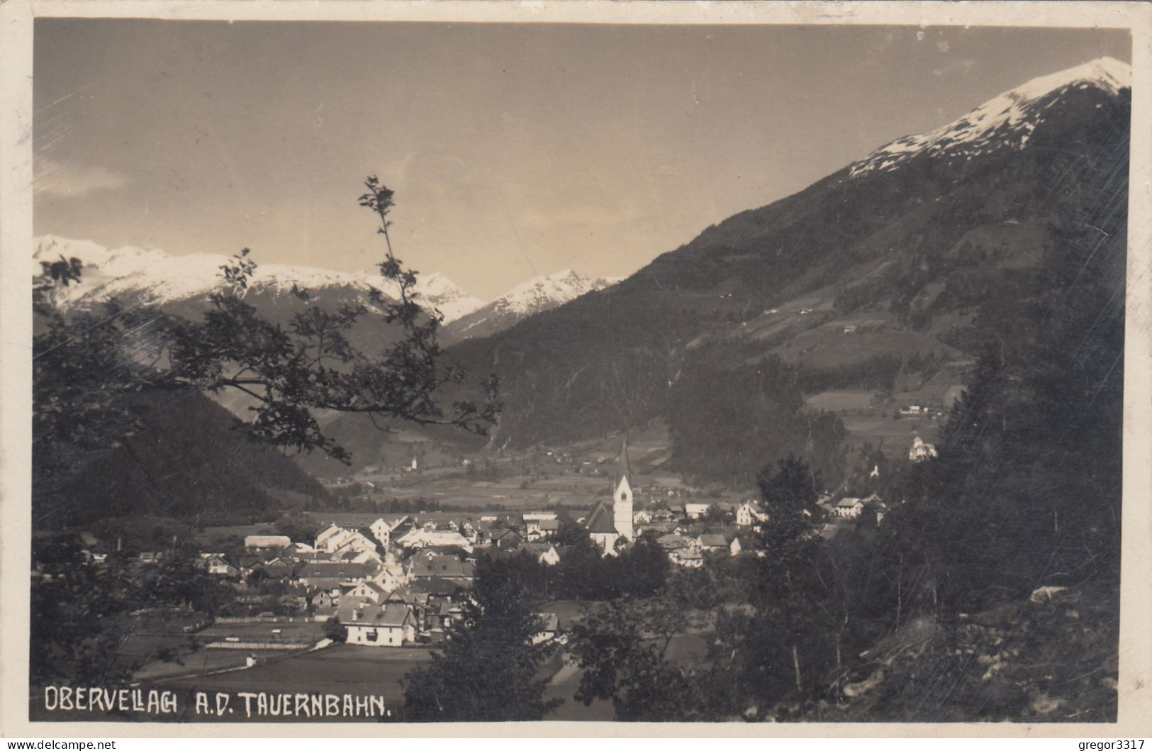 E3901) OBERVELLACH A. D. TAUERNBAHN - Sehr Schöne Alte FOTO AK - Häuser U. Kirche S/W 14.06.1937 - Obervellach