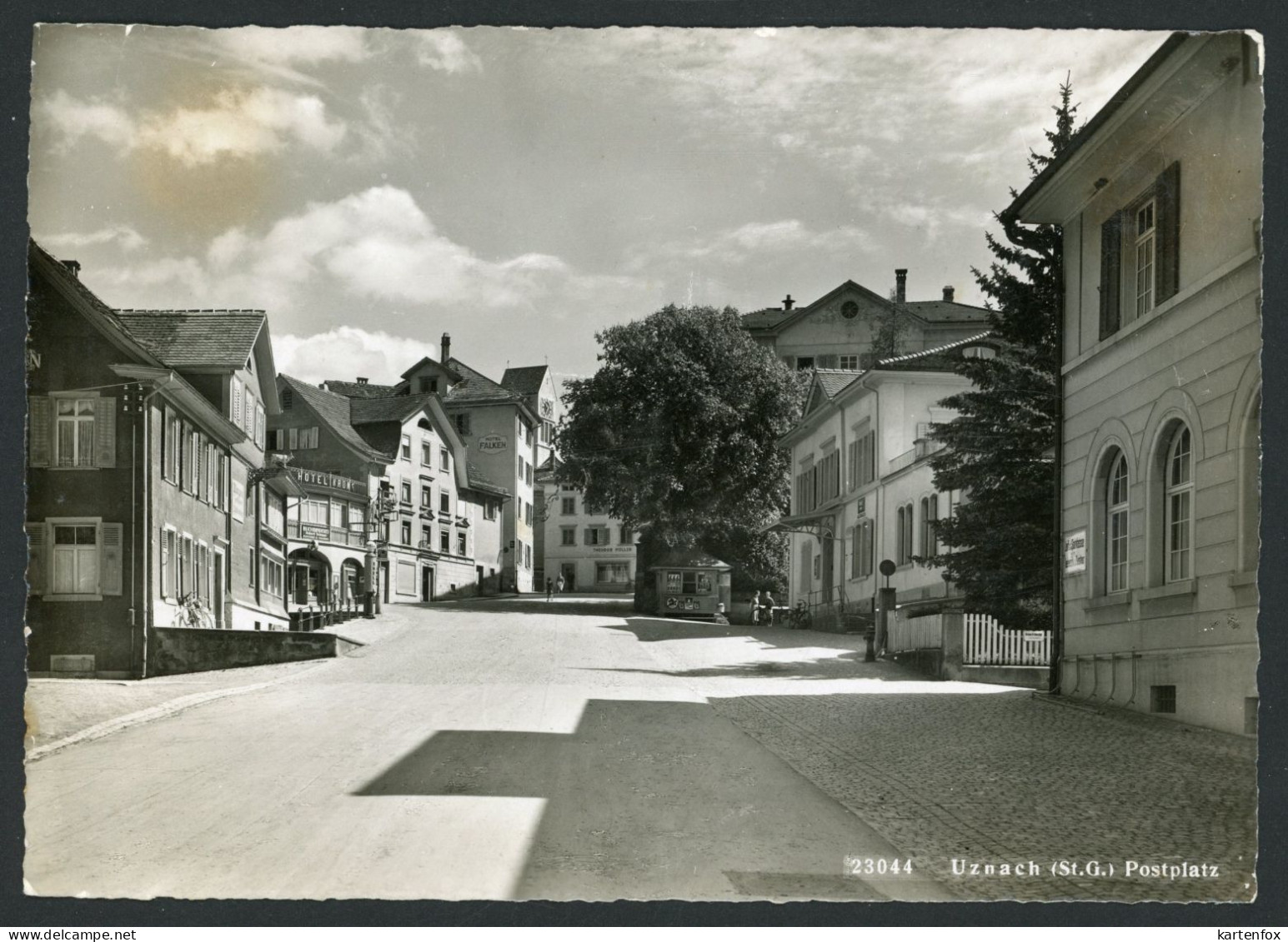 Uznach, 1939, Postplatz, Hotel Krone, Foto GROSS - Uznach