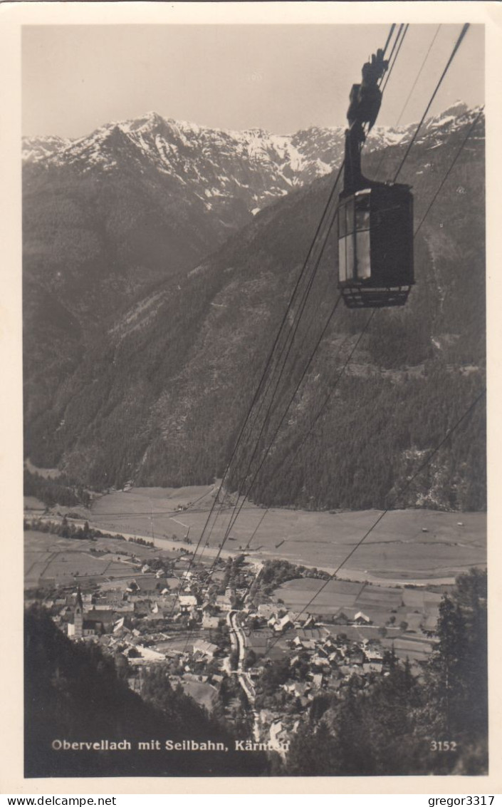 E3903) OBERVELLACH Mit  SEILBAHN - Kärnten - S/W FOTO AK 1938 - Obervellach