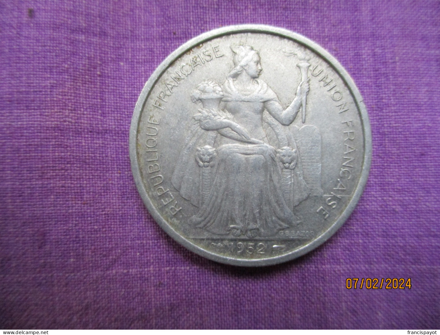 Polynésie Française: 5 Francs 1952 - Frans-Polynesië