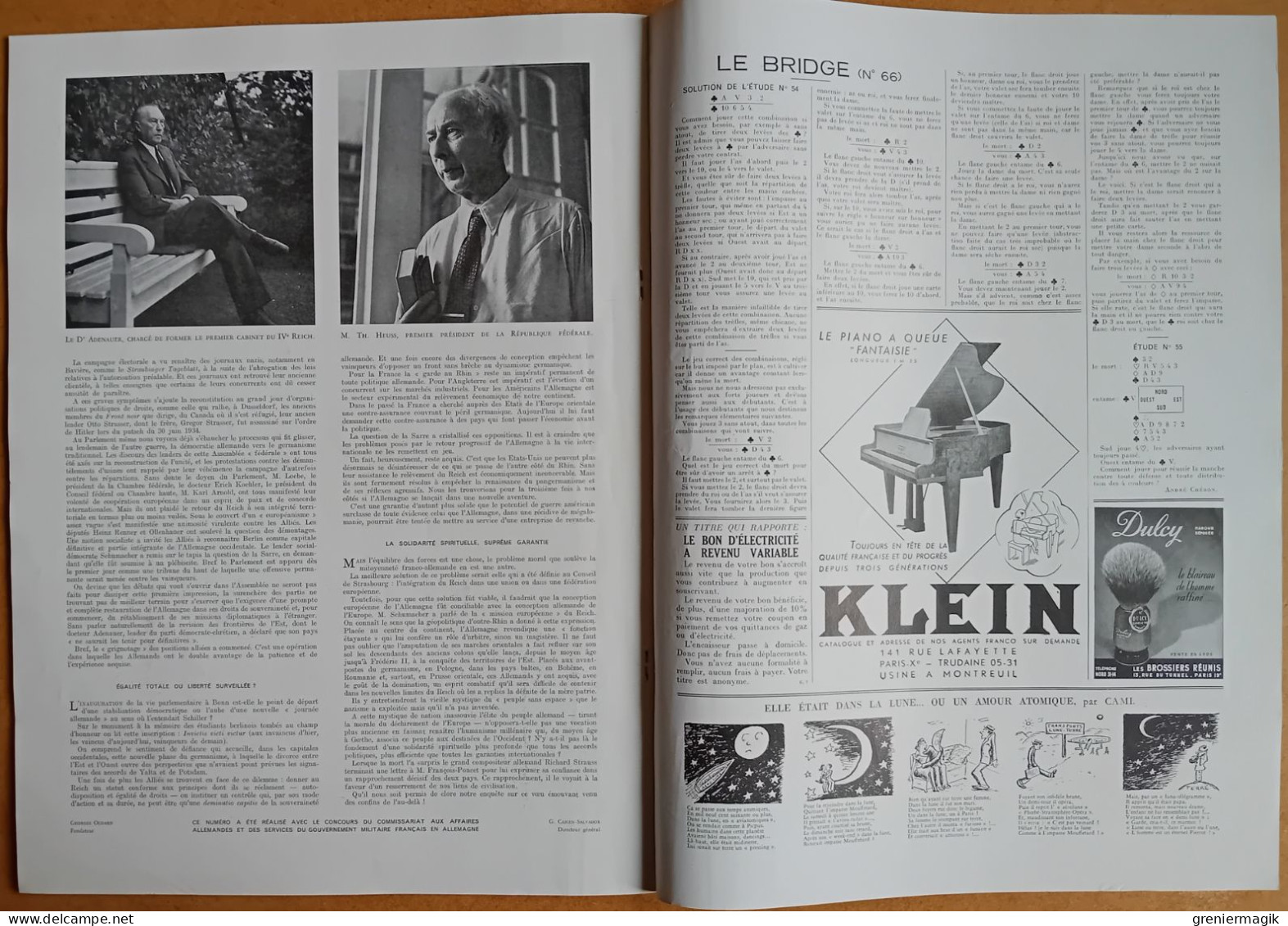 France Illustration N°205 17/09/1949 Bilan de quatre années d'occupation en Allemagne par Koenig/Economie/Berlin...