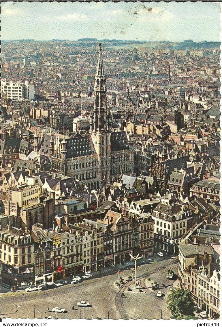 Bruxelles (Belgio) Brussel, Vue Aerienne, Au Centre L'Hotel De Ville, Aerial View And Town Hall - Multi-vues, Vues Panoramiques