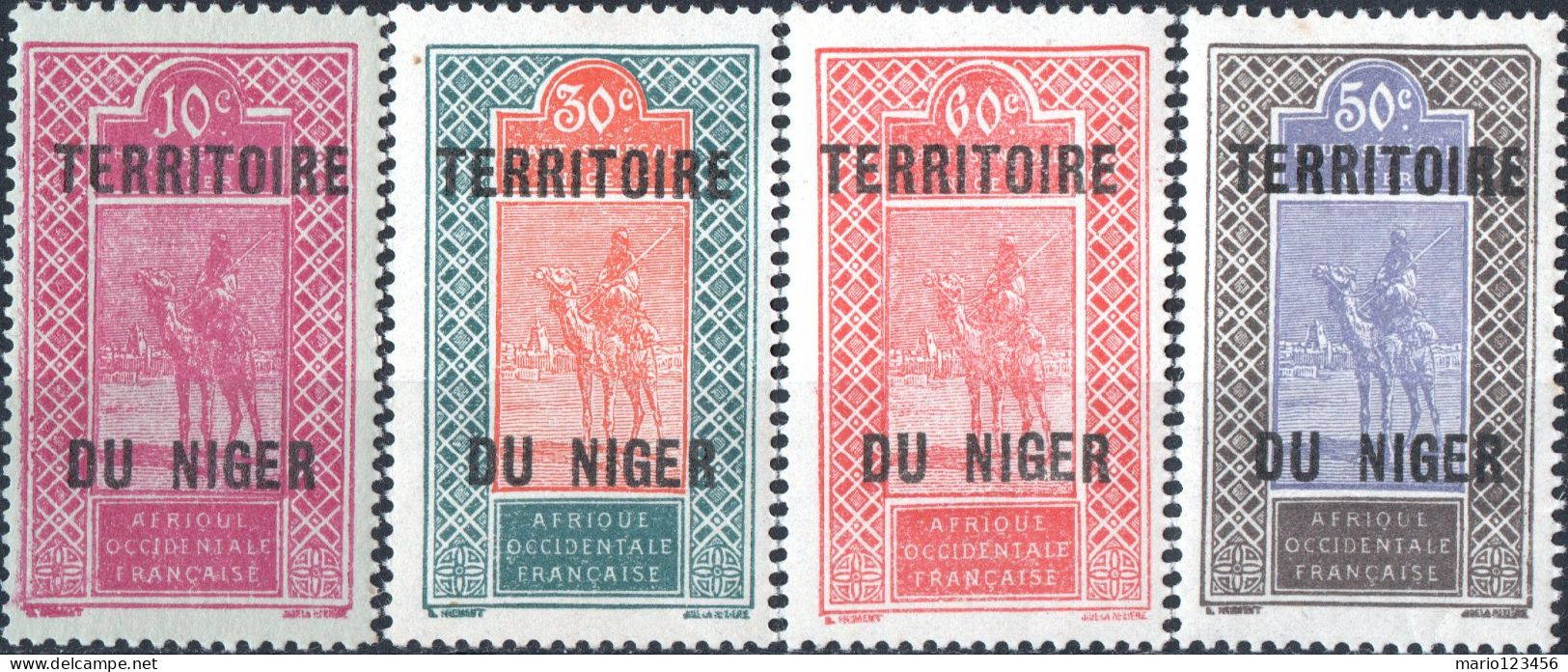 NIGER FRANCESE, FRENCH NIGER, COSTUMI LOCALI, 1921-1926, FRANCOBOLLI NUOVI (MNH**) Scott:NE 6,11,16,17 - Unused Stamps