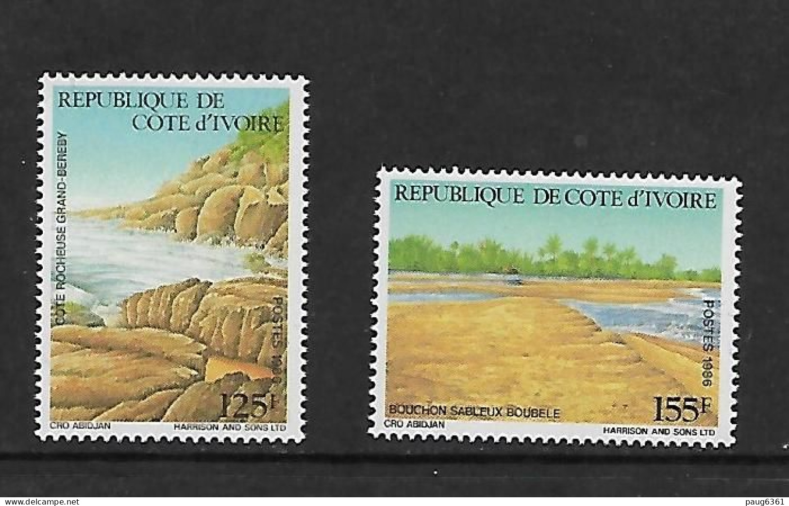 COTE D'IVOIRE 1986 PAYSAGES COTIERS  YVERT N°777/778    NEUF MNH** - Other & Unclassified
