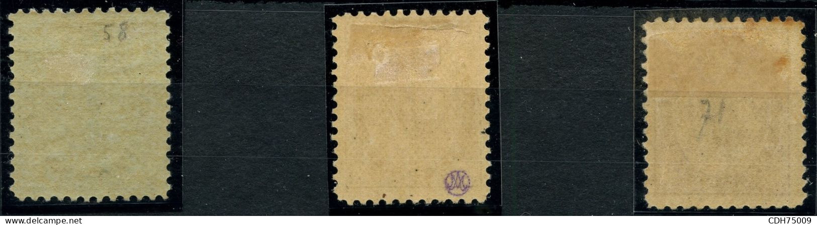 CANADA - YVERT 58+59+60 (ROUILLE)  VICTORIA * - Unused Stamps