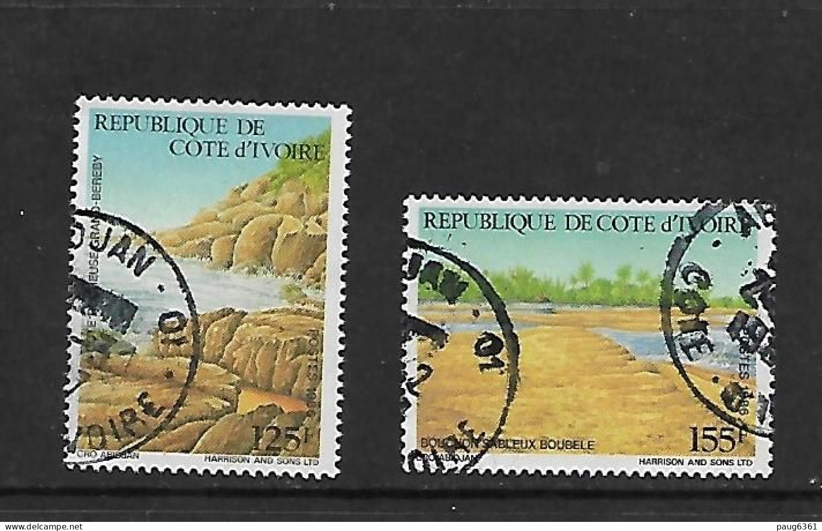 COTE D'IVOIRE 1986 PAYSAGES COTIERS  YVERT N°777/778    OBLITERE - Other & Unclassified