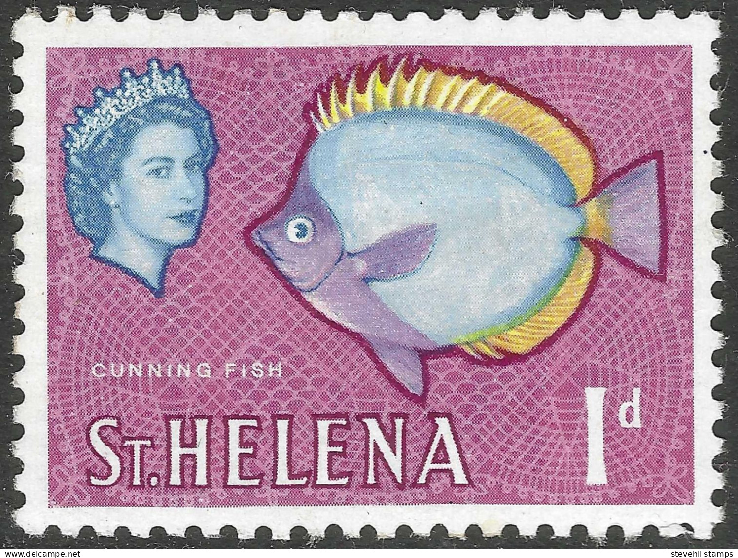 St Helena. 1961-65 QEII. 1d MH. SG 176 - Saint Helena Island