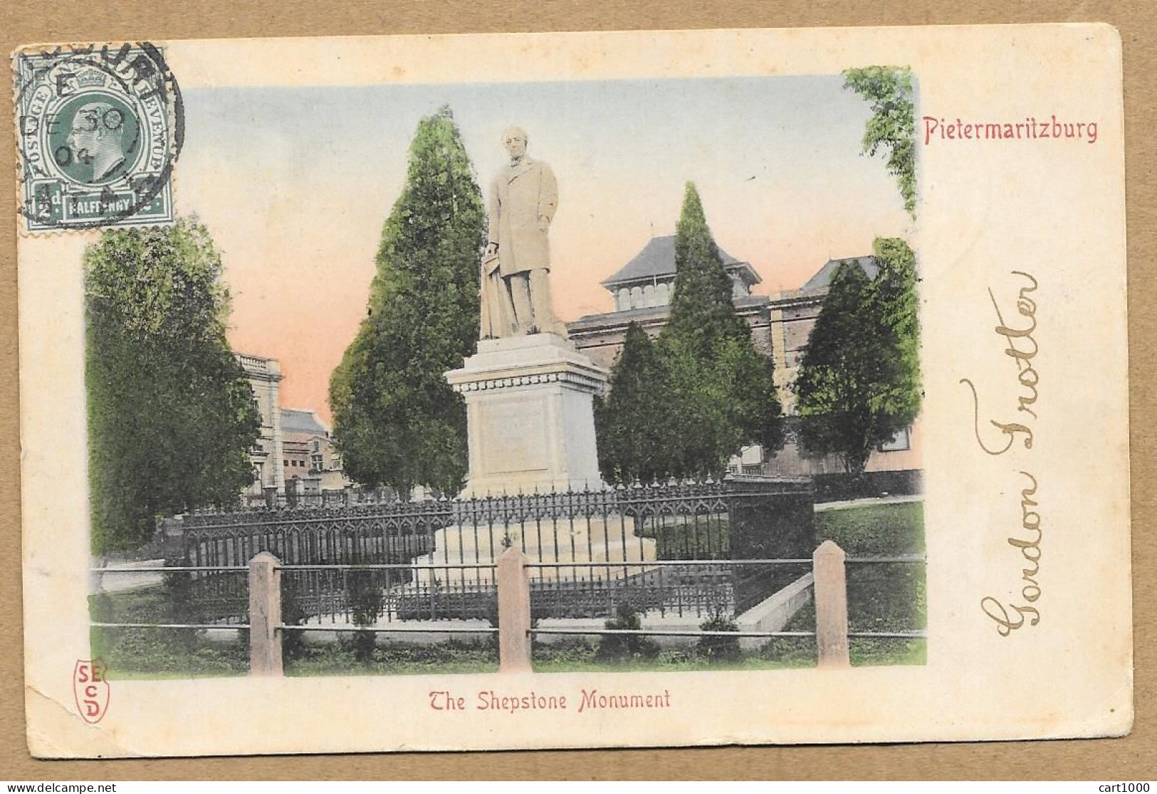 PIETERMARITZBURG THE SHEPSTONE MONUMENT 1904 N°H202 - Afrique Du Sud