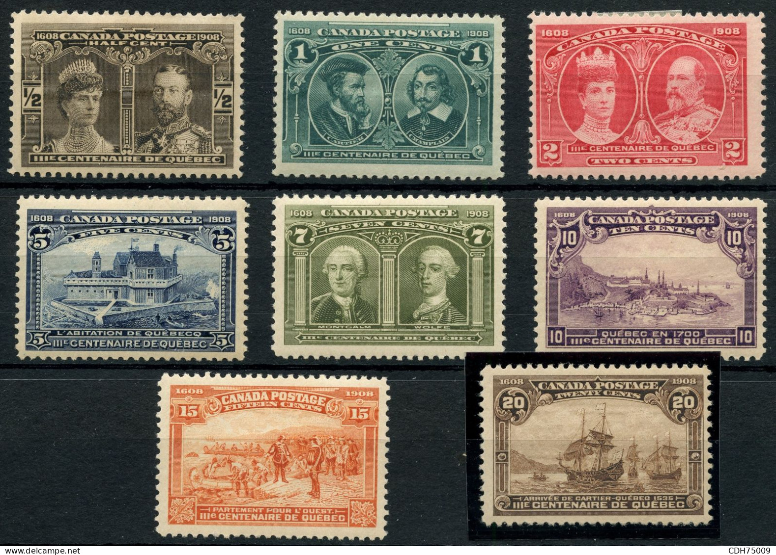CANADA - YVERT 85 / 92 IIIE CENTENAIRE DE QUEBEC * - Unused Stamps