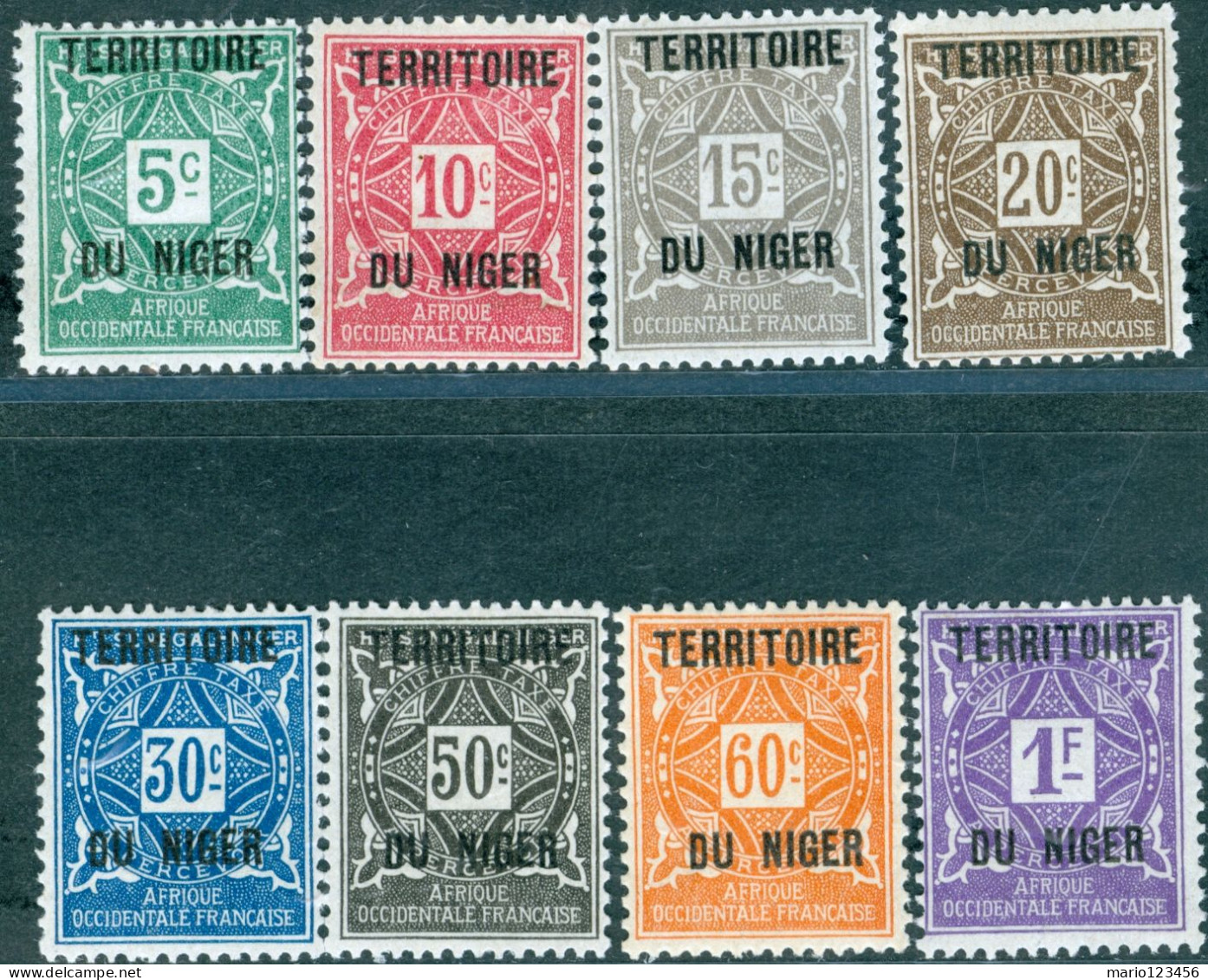 NIGER FRANCESE, FRENCH NIGER, SEGNATASSE, POSTAGE DUE, 1921, FRANCOBOLLI NUOVI (MLH*) Scott:NE 27, Yt:NE 23 - Unused Stamps