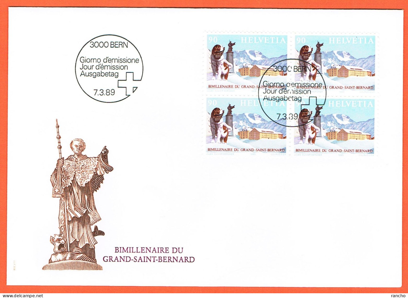 5xFDC . SERIE BLOCS DE 4. DE COLLECTION . 1989 . C/.S.B.K. Nr:770/74. Y&TELLIER Nr:1314/18. MICHEL Nr:1385/89. - FDC