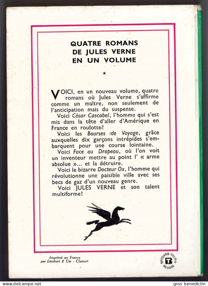 Hachette - Bibliothèque Verte N°VI - Jules Verne - "4 Romans En 1 Volume" - 1964 - Bibliothèque Verte